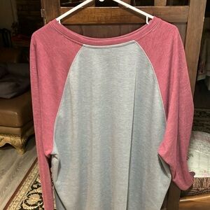 George Gray and Red Raglan Sweatshirt
